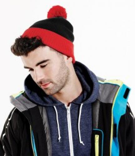 B/field Snowstar Duo Two-Tone Beanie - Black/br. red - ONE