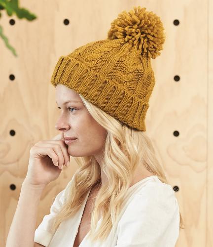Beechfield Cable Knit Melange Beanie