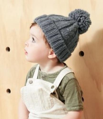 Beechfield Infant Cable Knit Melange Beanie