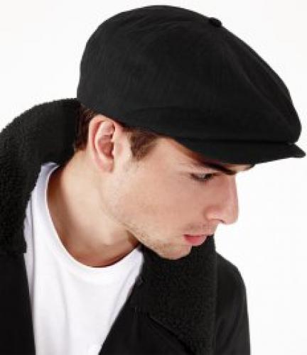 Beechfield Newsboy Cap - Black - L/XL