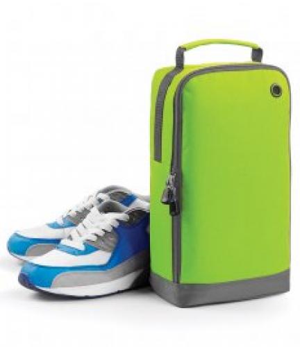 BagBase Athleisure Sports Shoe/Accessory Bag - BK/BK - ONE