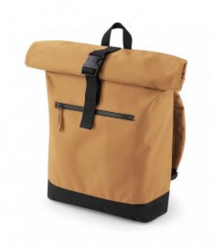 BagBase Roll-Top Backpack - Black - ONE