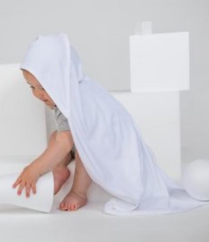 Babybugz Baby Hooded Blanket - White - ONE