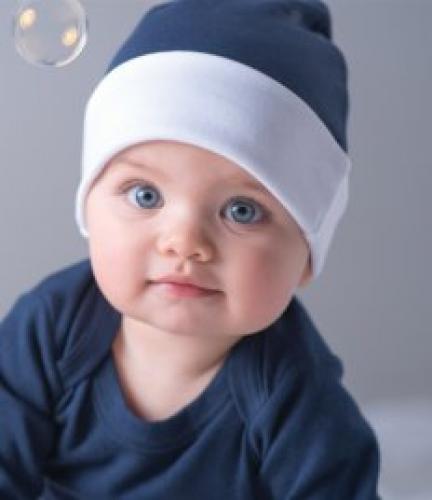 Babybugz Reversible Slouch Hat - White/heather - ONE