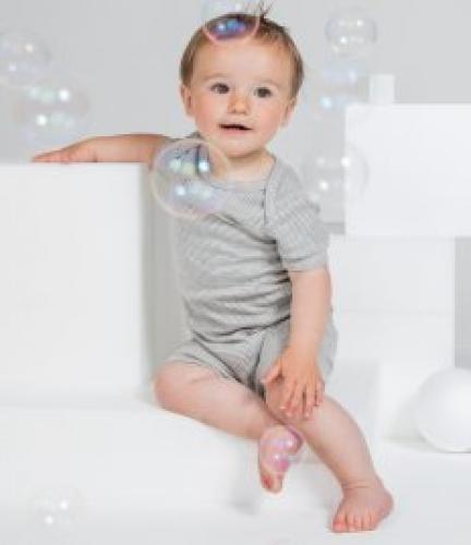 BabyBugz Baby Short Sleeve Striped Bodysuit