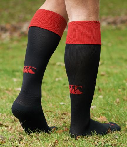 Canterbury Cap Playing Socks - Black/red - L