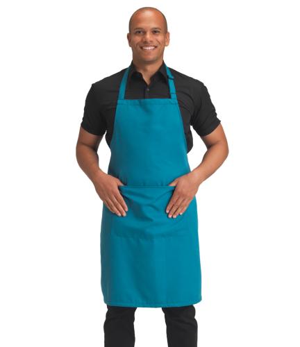 Dennys Poly. Bib Apron with Pocket - Biscuit - ONE