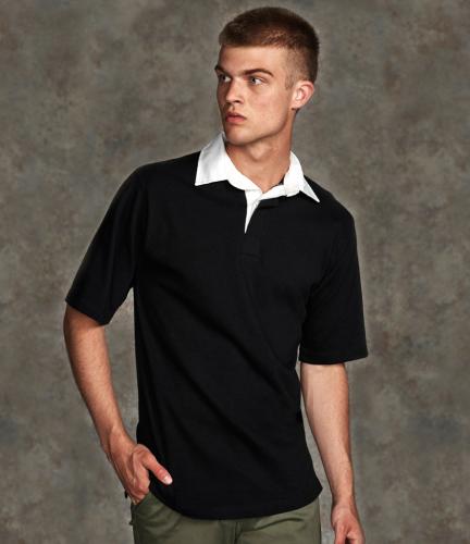 Front Row S/S Rugby Shirt - Black - L