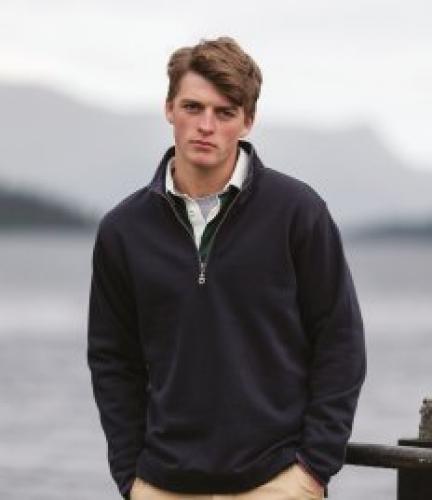 Front Row Collection Super Soft Zip Neck Sweatshirt
