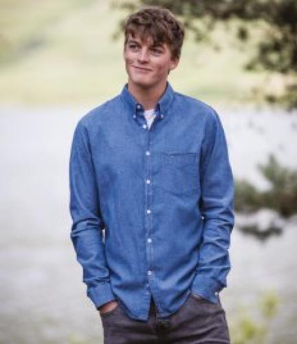 Front Row Classic Long Sleeve Chambray Shirt