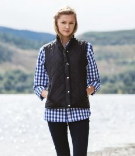 Front Row Ladies Diamond Quilted Gilet