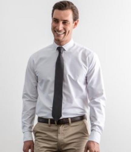Henbury Modern Long Sleeve Classic Fit Oxford Shirt