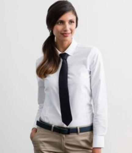 Henbury Ladies Modern Long Sleeve Regular Fit Oxford Shirt