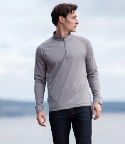 Henbury Zip Neck Wicking Top