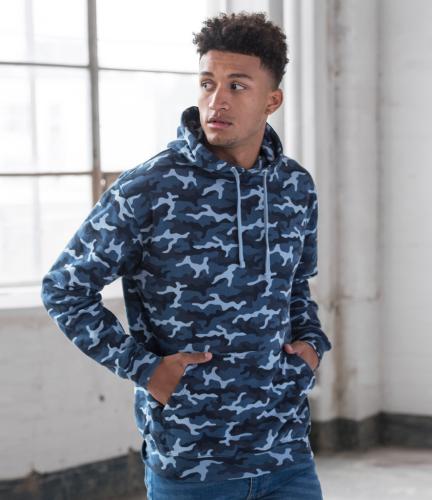 AWDis Camo Hoodie - Blue camo - L