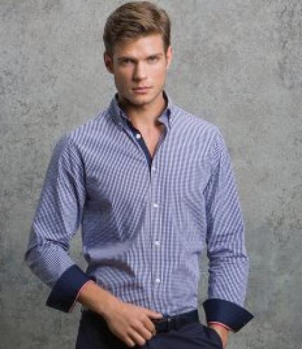 Clayton and Ford Gingham Long Sleeve Tailored Shirt