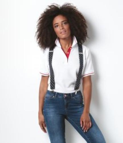 Kustom Kit Ladies St Mellion Tipped Cotton Piqué Polo Shirt