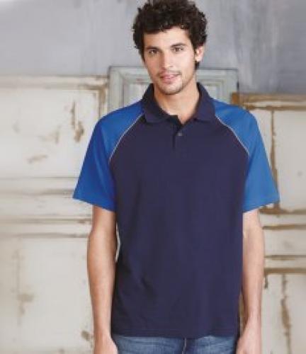 Kariban Baseball Cotton Piqué Polo Shirt