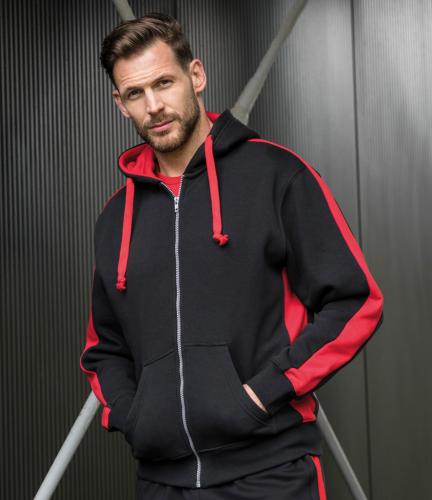 Finden and Hales Contrast Zip Hooded Sweatshirt