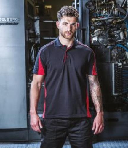 F/Hales Club Pique Polo - Black/red - 3XL