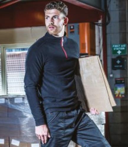 Finden and Hales Zip Neck Piped Micro Fleece