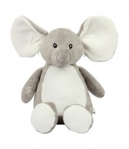 Mumbles Zippie Elephant - Grey - ONE