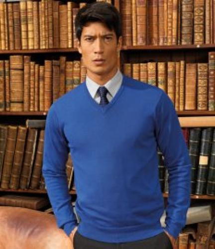 Premier Knitted Cotton Acrylic V Neck Sweater
