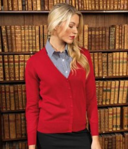 Premier Ladies Cotton Acrylic V Neck Cardigan