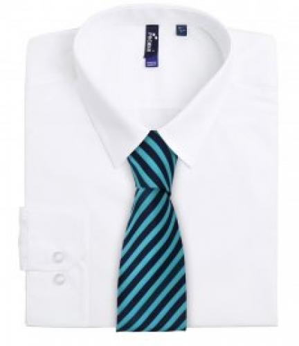 Premier Double Stripe Tie - Black/dark Grey - ONE