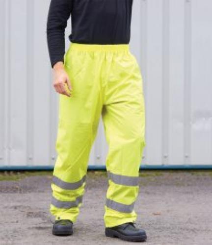 Portwest Hi-Vis Rain Trousers - Yellow - L