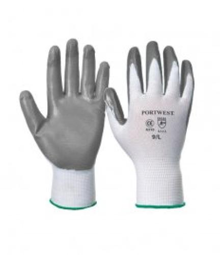Portwest Flexo Grip Nitrile Gloves - Grey - L