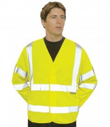 Portwest Hi-Vis 2 Band & Brace Jkt - Yellow - L/XL