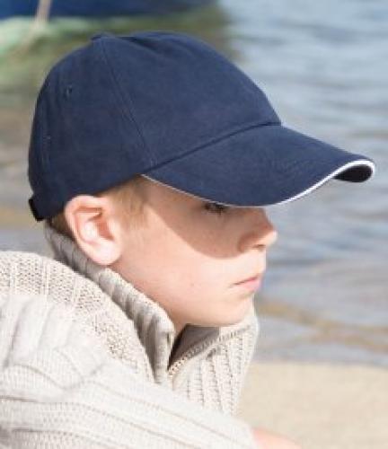 Result Kids Heavy Brushed Cap Sand Peak - Black/red - ONE