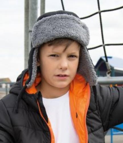 Result Kids Ocean Trapper Hat - Black/grey - ONE