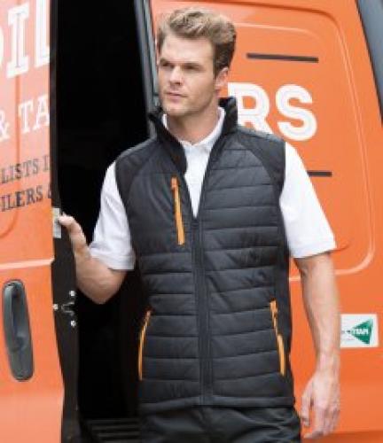Result Black Compass Padded Soft Shell Gilet