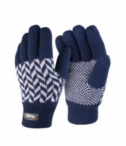 Result Pattern Thinsulate Gloves - Grey/black - L/XL