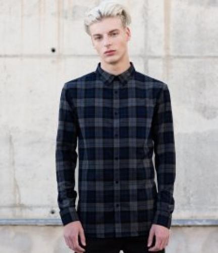 SF Men Brushed Check Casual Shirt