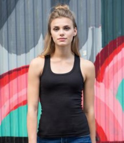 SF Ladies Stretch Rib Racer Back Vest