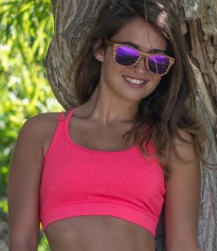 Spiro Lds Fitness Crop Top - Hot coral - L/14