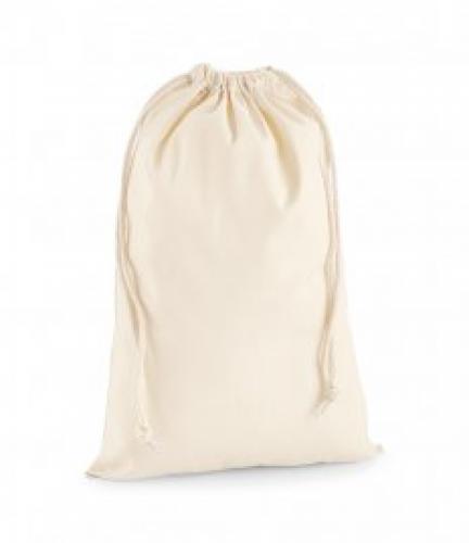 W Mill Premium Cotton Stuff Bag - Black - L