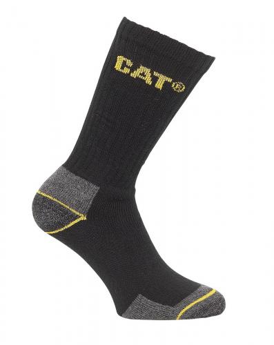 Crew Work Sock 3 Pair Pack - Black - Size