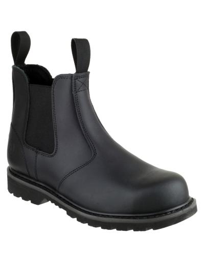 FS5 Goodyear Welted Pull on Safety Dealer Boot - Black - Size 4