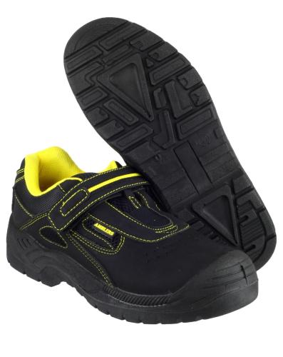 FS77 Breathable Touch Fastening Safety Trainer - Black - Size 3