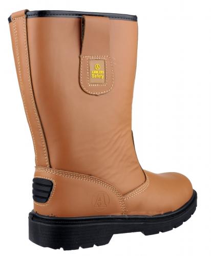 FS124 Water Resistant Pull on Safety Rigger Boot - Tan - Size 3