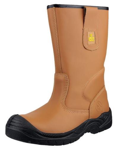 FS142 Water Resistant Pull On Safety Rigger Boot - Tan - Size 3