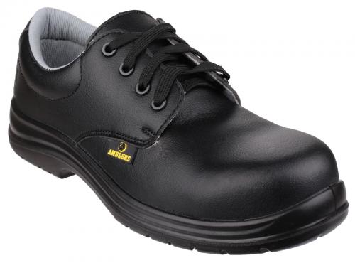 FS662 Metal Free Water Resistant Lace up Safety Shoe - Black - Size 3