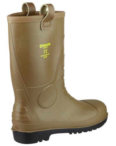 FS95 Waterproof PVC Pull on Safety Rigger Boot - Tan - Size 4