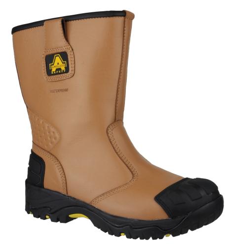 FS143 Waterproof pull on Safety Rigger Boot - Tan - Size 6