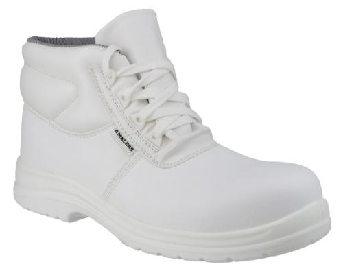 FS513 Metal-Free Water-Resistant Lace up Safety Boot - White - Size 3