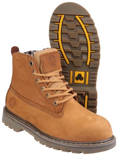 FS103 Goodyear Welted Lace Up Ladies Safety Boot - Tobacco - Size 3